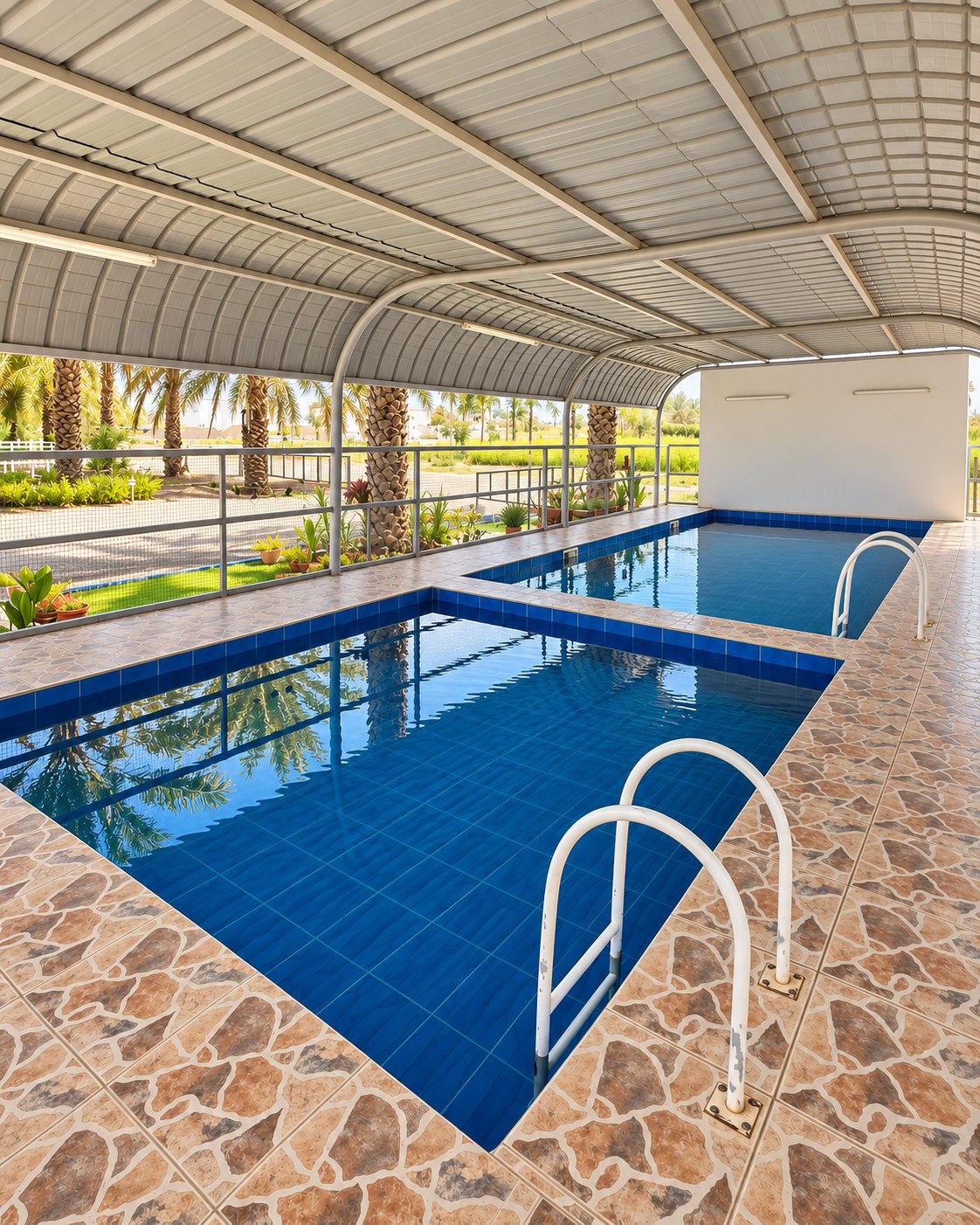 Covered swimming pool
